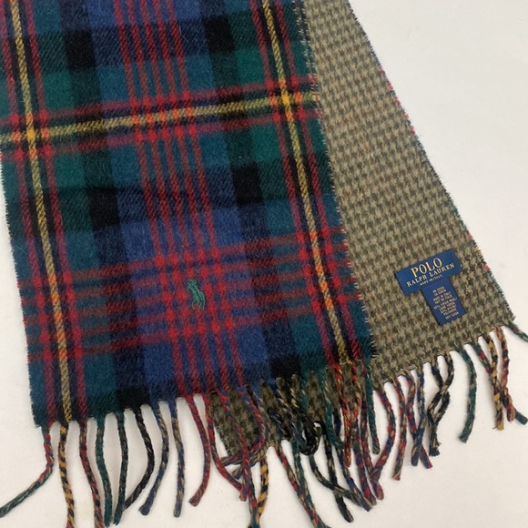 Ralph Lauren Reversible Wool Blend Scarf - Picture 2 of 6